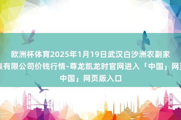 欧洲杯体育2025年1月19日武汉白沙洲农副家具大市集有限公司价钱行情-尊龙凯龙时官网进入「中国」网页版入口